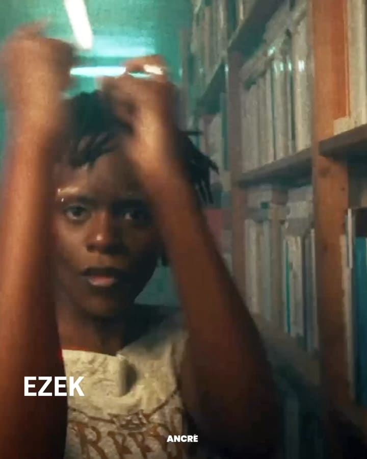 Ancré Magazine candidate still: Ezek in the library scene