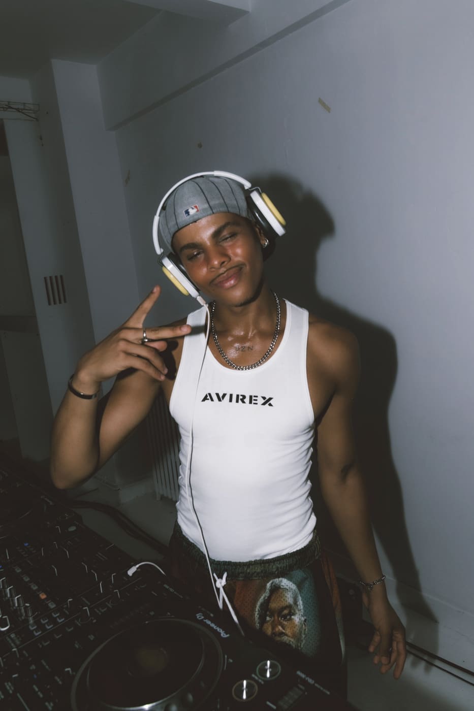 Oluwa at the decks during the A.A. Spectrum event, Paris Fashion Week